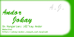 andor jokay business card